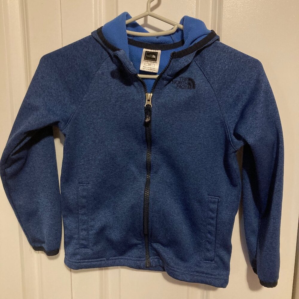 Blue North Face Zip up Hoodie Jacket, Size 6